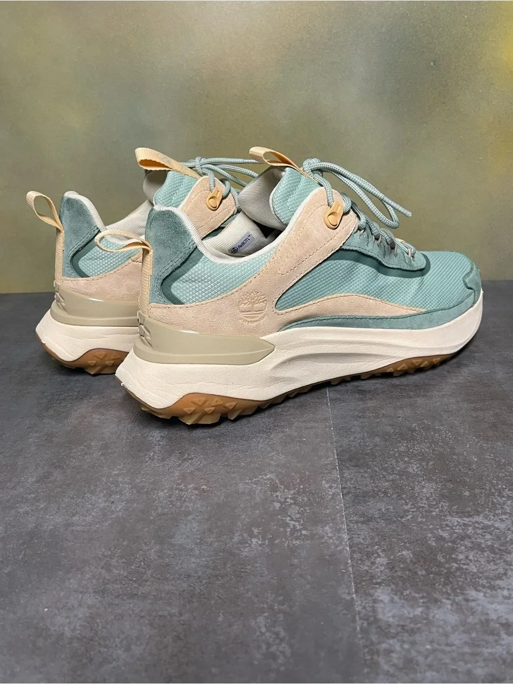 Timberland Motion Access Waterproof Women's Trail Sneakers Green/Tan Size 10